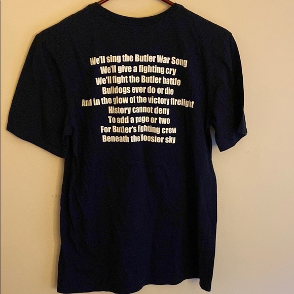 Nike Butler University 55 Dawg Pound Navy Tee - Fight Song on Back - Picture 2 of 5